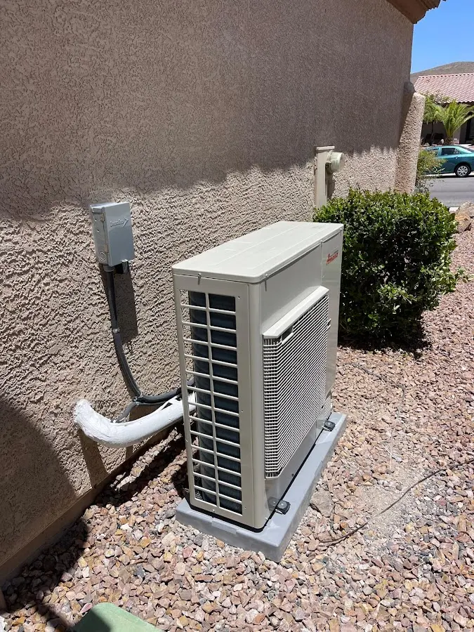 Residential air conditioning condenser unit in Southport